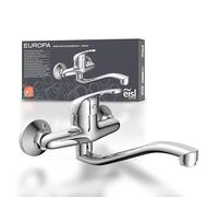 Eisl Rubinetto da parete NI161EUCR EUROPA – Cromato, 360° rotazione per lavelli doppi