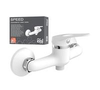 EISL NI168SCR-W Miscelatore monocomando, Facile Collegamento al Tubo Doccia, Colore Cromato, Doccetta Speed Bianco