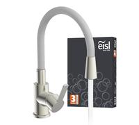 EISL NI186FLNIG Rubinetto da cucina Flexo, miscelatore da cucina con canna flessibile, miscelatore per cucina, acciaio inox/grigio