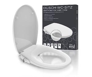EISL Sedile WC con inserto bidet, doccia e abbassamento automatico (con set di collegamento), bianco