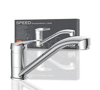 EISL SPEED NI182SCR Rubinetto lavello cucina, miscelatore cucina girevole a 360°, ideale per il doppio utilizzo con una sola mano, rubinetto cucina, cromo