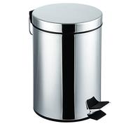 EISL SWDB033L - Pattumiera a Pedale da 3 l, con Pedale e Contenitore in plastica, in Acciaio Inox Lucido, Colore: Acciaio Inox