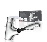 EISL VICO NI075TCO, rubinetto bagno lavabo, rubinetto da bagno con doccetta estraibile, miscelatore per lavabo con doccetta, miscelatore lavabo bagno, cromo