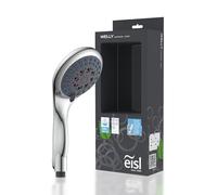 EISL Welly DX6051 - Doccetta doccia regolabile in 5 posizioni, con guarnizione a risparmio d'acqua, attacco universale per tubo doccia, doccetta doccia, cromato