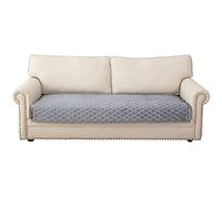 Eismodra Copridivano 3 Posti,Copri Divano Chaise Longue Angolare con Penisola,Velluto Antiscivolo Lavabile,per 2 Posti con Braccioli,per Cani Animali Domestici,Grigio Chiaro,90 x 120 cm (Solo 1 Pezzo)