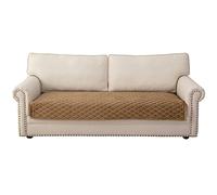 Eismodra Copridivano 3 Posti,Copri Divano Chaise Longue Angolare con Penisola,Velluto Antiscivolo Lavabile,per 2 Posti con Braccioli,per Cani Animali Domestici,Caffè,110 x 160 cm (Solo 1 Pezzo)
