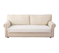 Eismodra Copridivano 3 Posti,Copri Divano Chaise Longue Angolare con Penisola,Velluto Antiscivolo Lavabile,per 2 Posti con Braccioli,per Cani Animali Domestici,Bianco,110 x 160 cm (Solo 1 Pezzo)