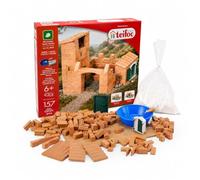 Teifoc- Piccolo Borgo Brick Construction-Variation-3 Plans, Colore Multi Colour, Kit Costruzione con Mattoni e Cemento Reali, T8010