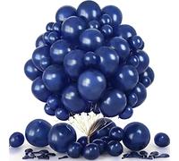 Eitolo Palloncini blu navy, 60 palloncini blu scuro di diverse dimensioni, confezione da 12 pollici 30,5 cm, palloncini in lattice, ghirlanda ad arco con nastro come blu notte per feste di compleanno