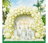 Eitolo Palloncini gialli 143 pezzi giallo pastello arco ghirlanda kit 5/10/12/18 pollici diverse dimensioni Macaron giallo chiaro palloncini in lattice per ragazza ragazzo festa di compleanno girasole
