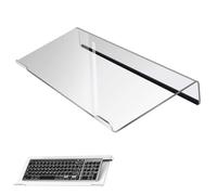 Eitonbu Supporto per tastiera del computer, vassoio per tastiera in acrilico con striscia di gomma, supporto in acrilico per una facile digitazione ergonomica e lavorare a casa e in ufficio