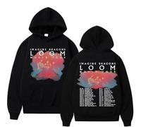 EIUIIOXU Imagine Dragons Band - Loom Tour 2024 Nuovo Album Felpe con Cappuccio Pullover Uomo Donna Moda Hip Hop Stile Felpa con Cappuccio Streetwear