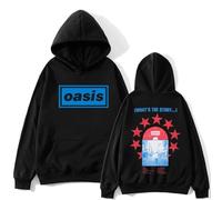 EIUIIOXU Rock Band O-Oasis Live 25 Tour What's The Story? Felpe con Cappuccio Autunno Inverno Uomo Donna Hip-Hop Moda Puro Cotone Casual Felpa con Cappuccio
