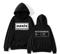 EIUIIOXU Rock Band O-Oasis Live 25 Tour What's The Story? Felpe con Cappuccio per Autunno Inverno, Uomo, Donna, Moda Hip-Hop, Casual, in Cotone con Cappuccio