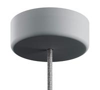 EIVA Rosone per lampadario da soffitto per sistema MODULAIR (design cilindrico in silicone soft touch, Ø 125 mm, glacier grey) - Protezione IP65 per uso esterno - Resistente agli agenti atmosferici