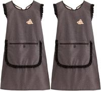 Eivdru 2 Pezzi Universal Grembiule da Lavoro Grembiule Pulizie Grembiule Scuola Infanzia per Cottura Giardinaggio Pittura BBQ Bar Panettiera, One Size