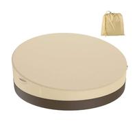 Eivdru Copertura impermeabile con coulisse, rotonda, per isola, invernale, resistente ai raggi UV, resistente agli strappi, per mobili da giardino