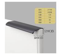 EIVVCIAO Maniglia 'armadio for porta del cassetto 'armadio estesa in lega di alluminio con guscio del bordo della scheda Maniglia invisibile for porta larga 32(2779B 128 length 150mm matte black)