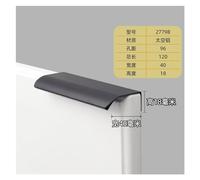 EIVVCIAO Maniglia 'armadio for porta del cassetto 'armadio estesa in lega di alluminio con guscio del bordo della scheda Maniglia invisibile for porta larga 32(2779B 96 length 120mm matte black)