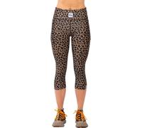 Eivy - Collant tecnico donna - Pocket Tights 3/4 Leopard per Donne in Materiale Riciclato - Taglia L - Marrone