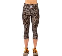 Eivy - Collant tecnico donna - Pocket Tights 3/4 Leopard per Donne in Materiale Riciclato - Taglia M - Marrone