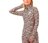 Eivy - Intimo termico donna - Icecold Zip Top Zebra per Donne in Poliestere Riciclato - Taglia L - Beige