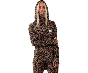 Eivy - Maglia termica - Icecold Hood Top Leopard in Materiale Riciclato - Taglia L - Marrone
