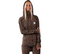 Eivy - Maglia termica - Icecold Hood Top Leopard per Donne in Materiale Riciclato - Taglia L - Marrone