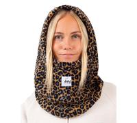 Eivy - Scaldacollo donna con cappuccio - Mandy Fleece Balaclava Leopard - Marrone