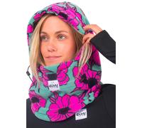 Eivy - Scaldacollo donna con cappuccio - Mandy Fleece Balaclava Turquoise Flower - Blu