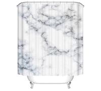 EIWAXU Tende da doccia con trama in marmo, tenda da bagno 3D in poliestere impermeabile Frabic per vasca da bagno e box doccia 220x190cm/Larghezza X Altezza