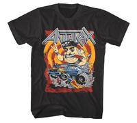 EIWOLJ Anthrax Not Fink Roadster Men's T-Shirt Thrash Metal Album Concert Tour Merch BlackSmall