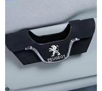 EIWXEFQT Clip Occhiali da Sole Visiera Dell'auto, per Peugeot 2008 206 207 3008 301 307 308 4008 RCZ Rifter Portaocchiali Auto Porta Occhiali Auto per Visiera Accessori Gadget,A