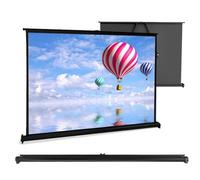 EIYAVVIDV 30" 40" 50" Schermo Proiettore Da Tavolo Mobile, Schermo Di Proiezione Estraibile Manuale, Schermo Film HD 4K Per Cinema Casa Ufficio Interno Esterno(50inch-16:9)