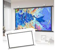 EIYAVVIDV Schermo Di Proiezione Manuale Avvolgibile Schermo Per Proiettore Home Theater 30" 40" 50" 60" 72" Schermo Cinematografico Per Interni Esterni, Formato 16:9 4:3(White rod,30in (4:3))