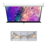 EIYAVVIDV Schermo Per Proiettore Home Cinema 60 72 Pollici Schermo Di Proiezione Manuale HD 4K Schermo Cinematografico, Montaggio A Parete O Soffitto(60inch-16:9)