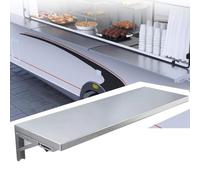 EIYAVVIDV Stainless Steel Folding Shelf 36" X 12" Wall Mounted Drop Down Table Floating Shelf For Concession Window, Food Trailer, Kitchen, Garage, Laundry(150x25cm/60x10in)