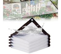 EIYCY Teloni Trasparenti Resistenti e Impermeabili, teloni Trasparenti con Occhielli, per Coprire patii, pollai, verande, Piante, Campeggio(Size:2×5M/6.6×16.5ft)