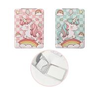 EIYVPRA 2 PCS Specchio tascabile, specchietto da borsetta, ingrandito 1x/2x specchio cosmetico da viaggio compatto Specchio portafogli, bifacciale, portatile, pieghevole, piccolo specchio compatto