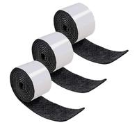 EIYVPRA 3 rotoli Feltro autoadesivo, protegge i vostri mobili e pavimenti in legno, taglio libero di qualsiasi dimensione antiderapant feltro adesivo, 100 x 2 cm, Nero