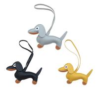 EIYVPRA 3PCS portachiavi legami Portachiavi Bassotto Pelle Portachiavi Cane Bassotto Portachiavi Moschettone Accessori Borsa Chiavi Compleanno Regalo Natale Calendario dell'avvento Capodanno