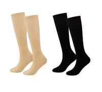 EIYVPRA Calze a compressione per donne e uomini, 2 paia di calze graduate di supporto, compression socks, calzini da volo traspiranti antiscivolo, calzini da corsa per sport, maternità, gravidanza