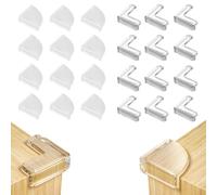 EIYVPRA Paraspigoli Bambini 24 Pezzi Trasparenti Angolari in Gomma, Kit Sicurezza Casa, per Tavolo e Mobili, Paraspigoli per Bambini, Paraspigoli, Protezioni per Angoli da Parete e Angoli per Tavol