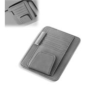 EIYVPRA Supporto per Occhiali da Sole Per Auto, Supporto per Occhiali da Sole per Auto, Supporto per Visiera per Auto, Organizer per Visiera per Auto, Organizer per Carte di Credito, Grigio Scuro