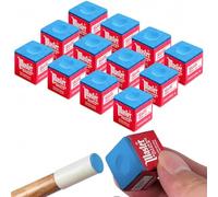EIYVUAL 12 Pezzi Gessetti da Biliardo Professionali, Gesso da Biliardo, Pool Cue Cubes, per Appassionati e Professionisti, per Stecche da Biliardo, Migliora Precisione e Durata