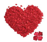 EIYVUAL 2000 Pezzi Petali di Rosa in Seta Artificiale Rossi, Petali Di Rosa Finti, Petali di Rosa Finti Per Matrimonio, San Valentino, Anniversario, Decorazione Della Tavola, Compleanno