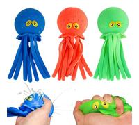 EIYVUAL Polpo Spruzza Acqua, 3 Pezzi Giochi d'Acqua Polpo Soffice per Bambini, Palloncini Riutilizzabili, Colorato Bombe Dacqua Palloncini, Giochi Estivi per Piscina, Spiaggia, Giardino