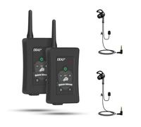 EJEAS FBIM Sistema di Comunicazione per Interfono Bluetooth per Arbitro di Calcio Professionale, Interfono Online per 4 Persone 1500M con Riduzione del Rumore CVC, con Borsa da Braccio (2 Confezione)