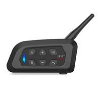 EJEAS V4 Plus Interfono Moto Bluetooth, Casco da Moto Cuffie Bluetooth 5.1 con Riduzione del Rumore FM e CVC per Interfono Full Duplex per 4 Persone (Confezione da 1)