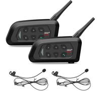 EJEAS V4C Plus - Cuffie interfono Bluetooth professionali per arbitro di calcio, 1200 m, 4 persone, interfono full duplex che parla allo stesso tempo, per arbitri di calcio e pallamano (confezione da